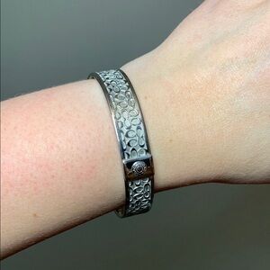Coach Silver Bracelet with Embossed Design
